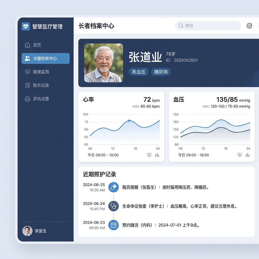 长者档案中心界面